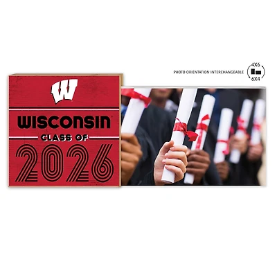 Wisconsin Badgers 5" x 10.5" 2026 Grad Floating Photo Frame