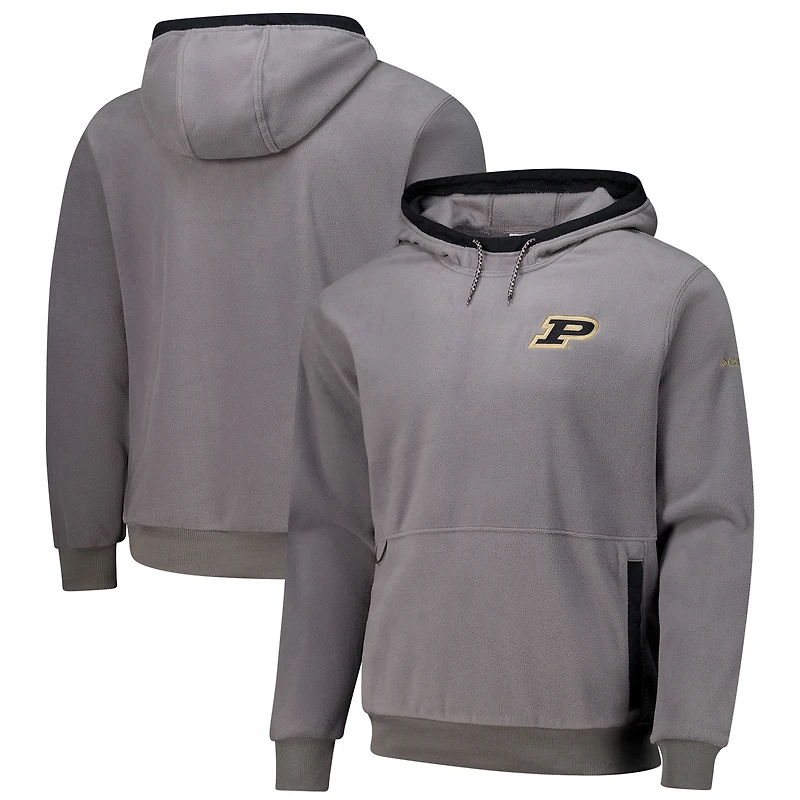 Men's  Columbia  Gray Purdue Boilermakers   Flanker Fleece Pullover Hoodie