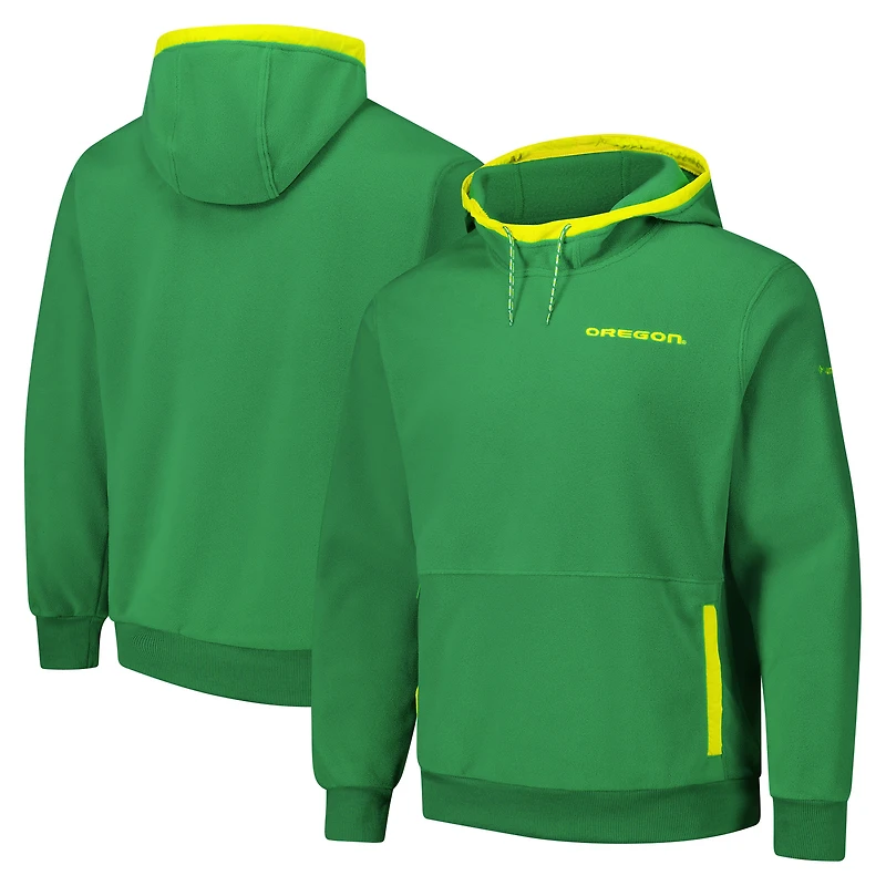 Men's Columbia Green Oregon Ducks Flanker Fleece Pullover Hoodie