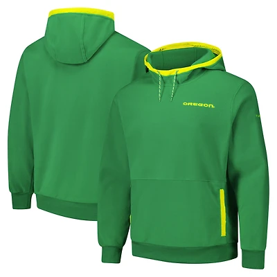 Men's  Columbia  Green Oregon Ducks   Flanker Fleece Pullover Hoodie