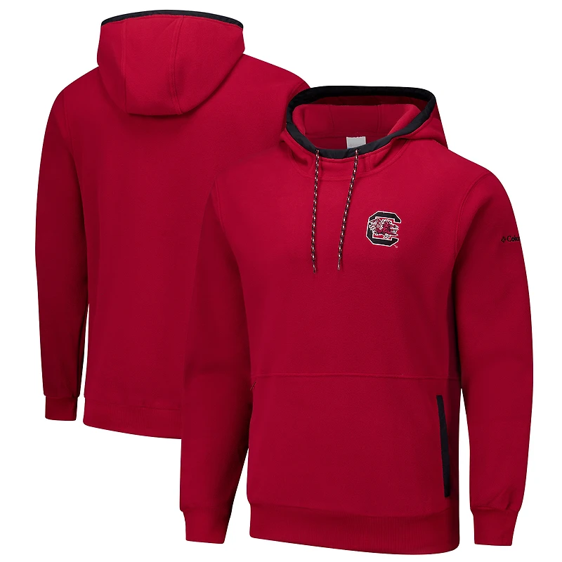 Men's  Columbia  Garnet South Carolina Gamecocks   Flanker Fleece Pullover Hoodie