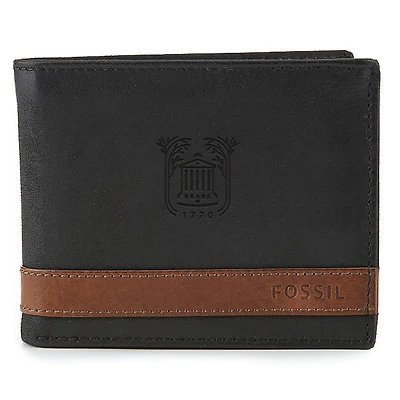 Fossil Black Charleston Cougars Quinn Flip ID Bifold Wallet