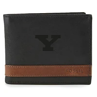 Fossil Black Youngstown State Penguins Quinn Flip ID Bifold Wallet