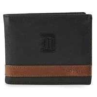 Fossil Black Detroit Mercy Titans Quinn Flip ID Bifold Wallet