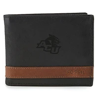 Fossil Black Abilene Christian University Wildcats Quinn Flip ID Bifold Wallet