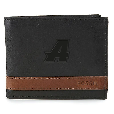 Fossil Black Assumption Greyhounds Quinn Flip ID Bifold Wallet
