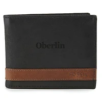 Fossil Black Oberlin Yeomen Quinn Flip ID Bifold Wallet