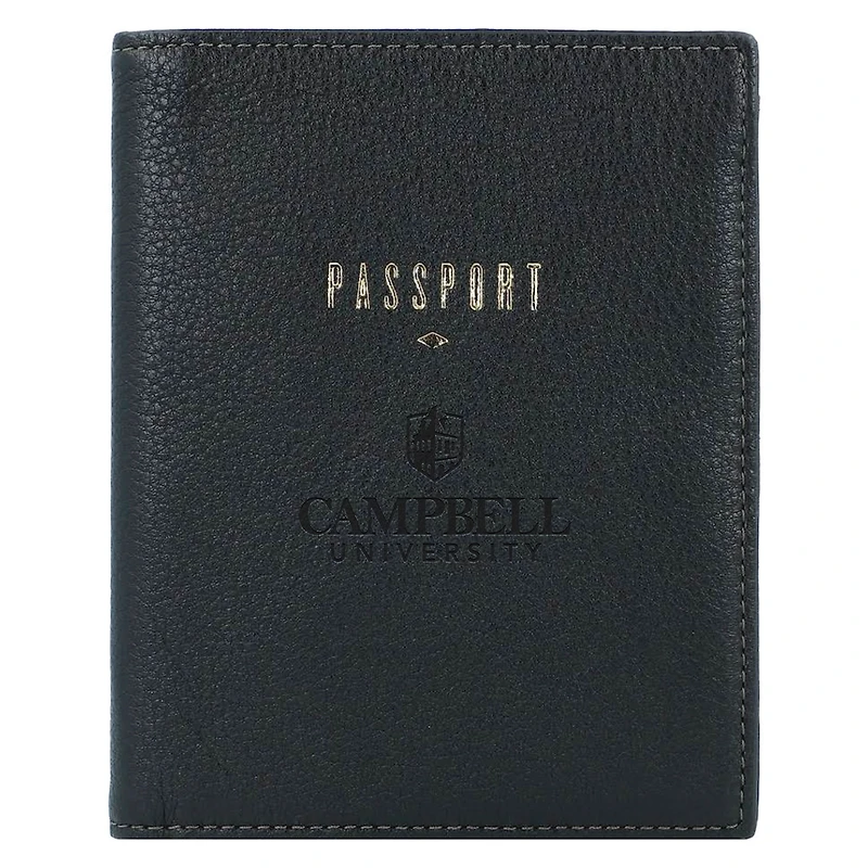 Fossil Black Campbell Fighting Camels Travel RFID Passport Case