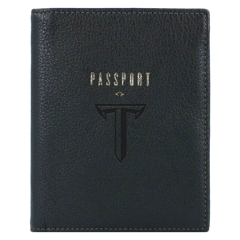 Fossil Black Troy University Trojans Travel RFID Passport Case