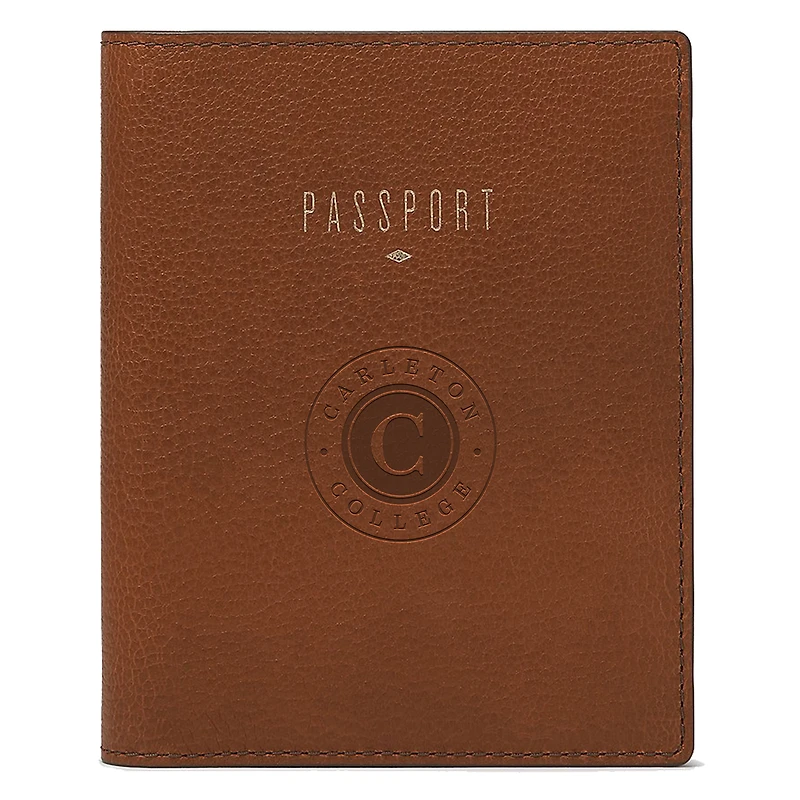 Fossil Brown Carleton Knights Travel RFID Passport Case