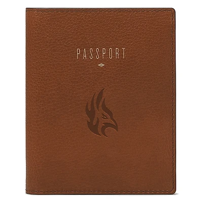 Fossil Brown Carthage Firebirds Travel RFID Passport Case