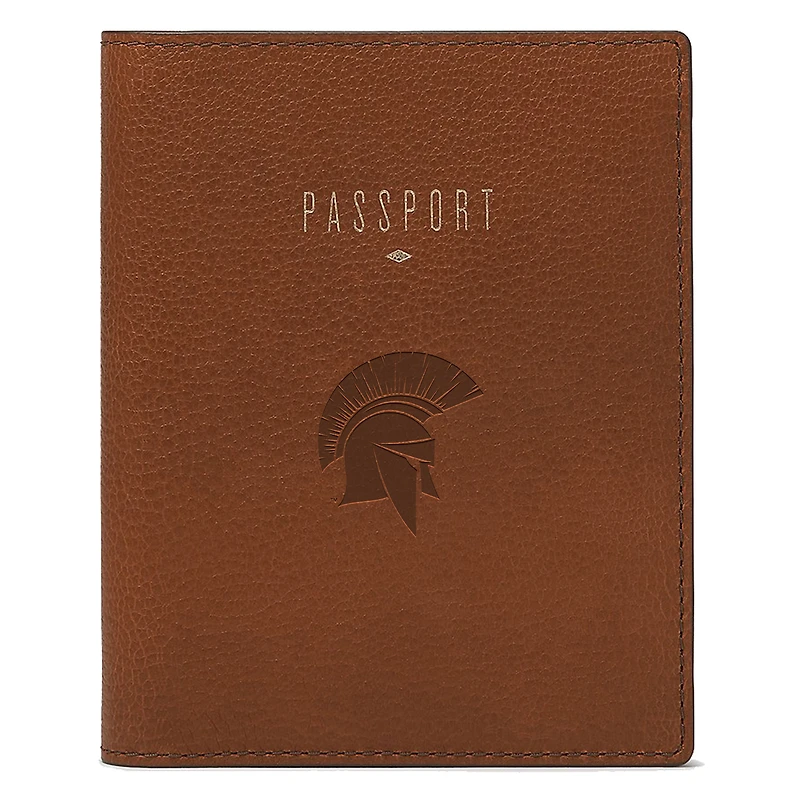 Fossil Brown Case Western Reserve Spartans Travel RFID Passport Case