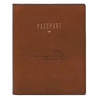Fossil Brown Florida Gulf Coast Eagles Travel RFID Passport Case