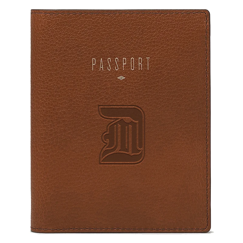 Fossil Brown Detroit Mercy Titans Travel RFID Passport Case