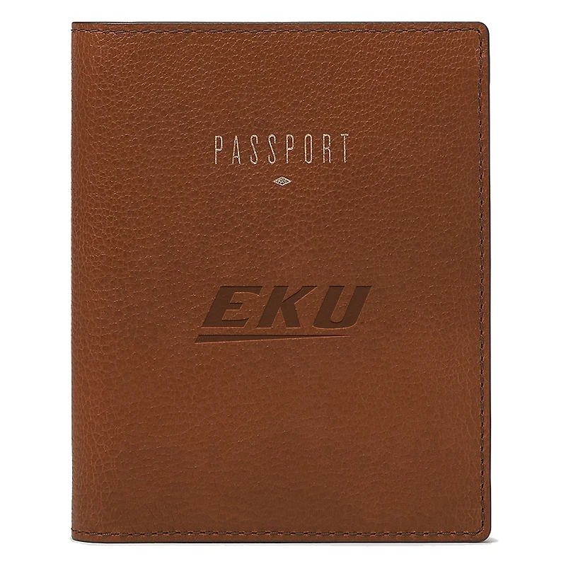 Fossil Brown Eastern Kentucky Colonels Travel RFID Passport Case