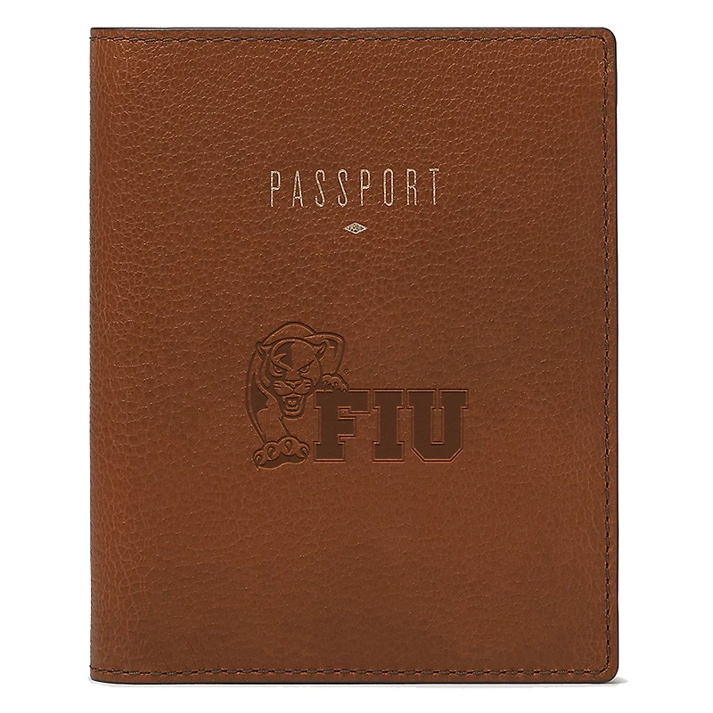 Fossil Brown FIU Panthers Travel RFID Passport Case