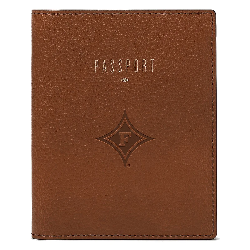 Fossil Brown Furman Paladins Travel RFID Passport Case