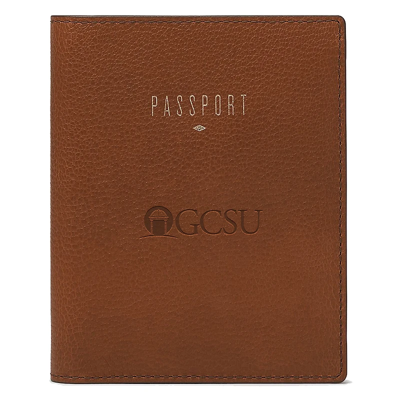 Fossil Brown Georgia College Bobcats Travel RFID Passport Case