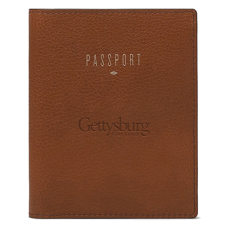 Fossil Brown Gettysburg Bullets Travel RFID Passport Case
