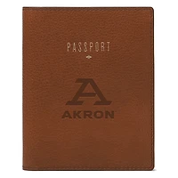 Fossil Brown Akron Zips Travel RFID Passport Case