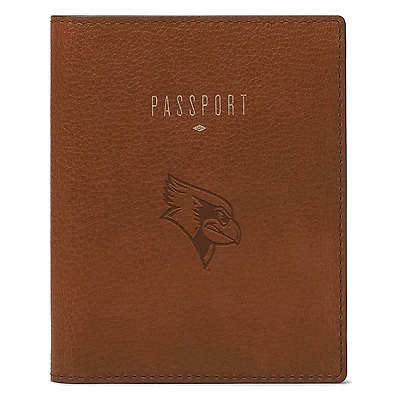 Fossil Brown Illinois State Redbirds Travel RFID Passport Case