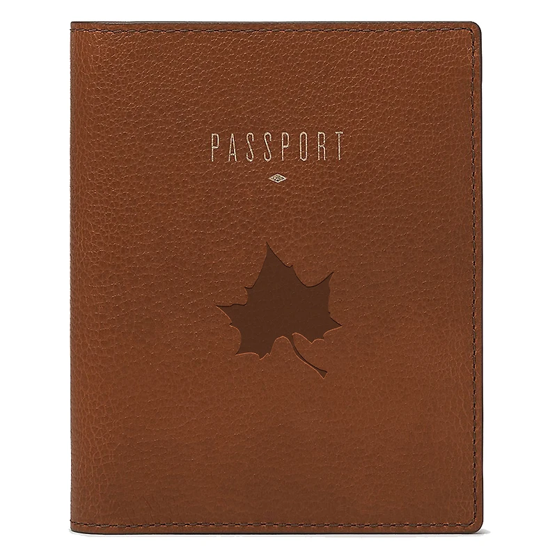 Fossil Brown Indiana State Sycamores Travel RFID Passport Case