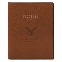 Fossil Brown Ball State Cardinals Travel RFID Passport Case