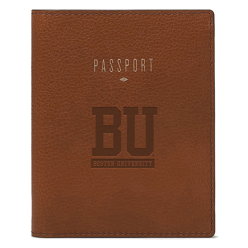 Fossil Brown Boston University Travel RFID Passport Case