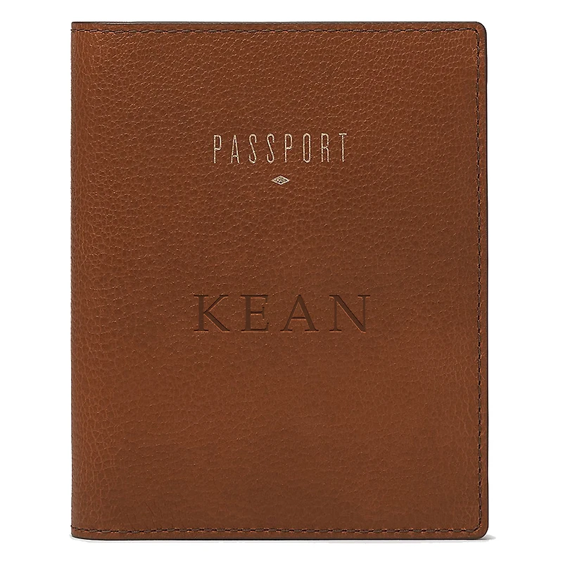 Fossil Brown Kean University Cougars Travel RFID Passport Case