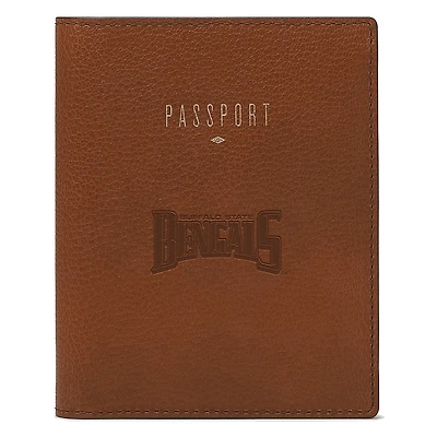 Fossil Brown Buffalo State Bengals Travel RFID Passport Case