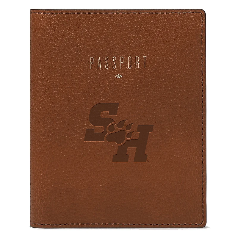 Fossil Brown Sam Houston State Bearkats Travel RFID Passport Case