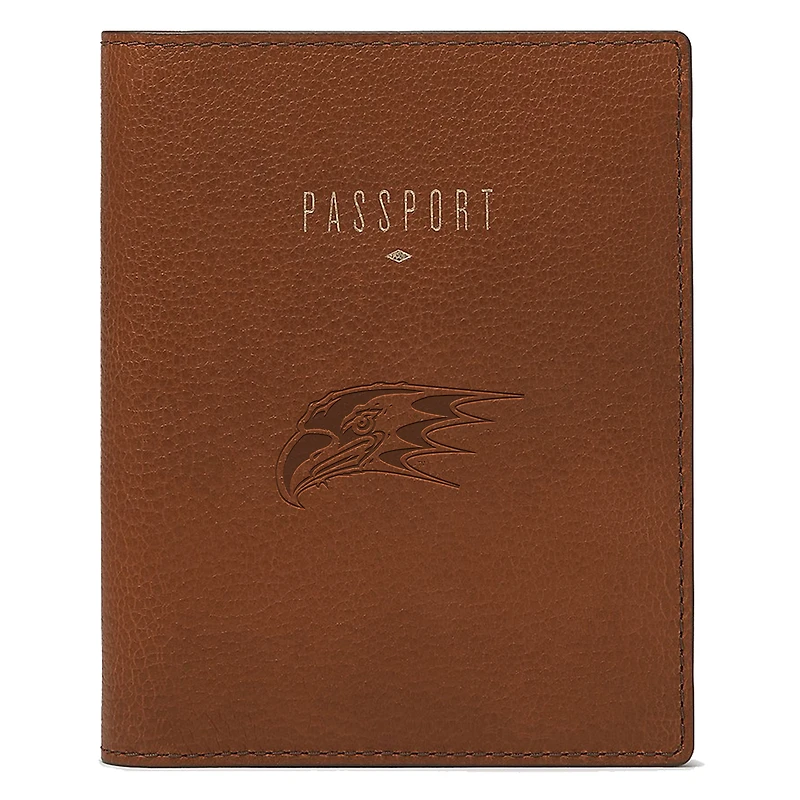Fossil Brown Niagara Purple Eagles Travel RFID Passport Case