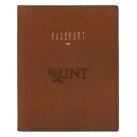 Fossil Brown North Texas Mean Green Travel RFID Passport Case