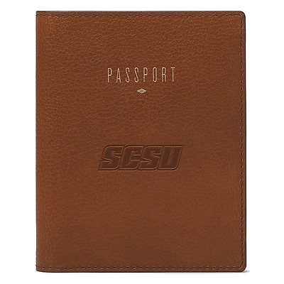 Fossil Brown Southern Connecticut State Owls Travel RFID Passport Case
