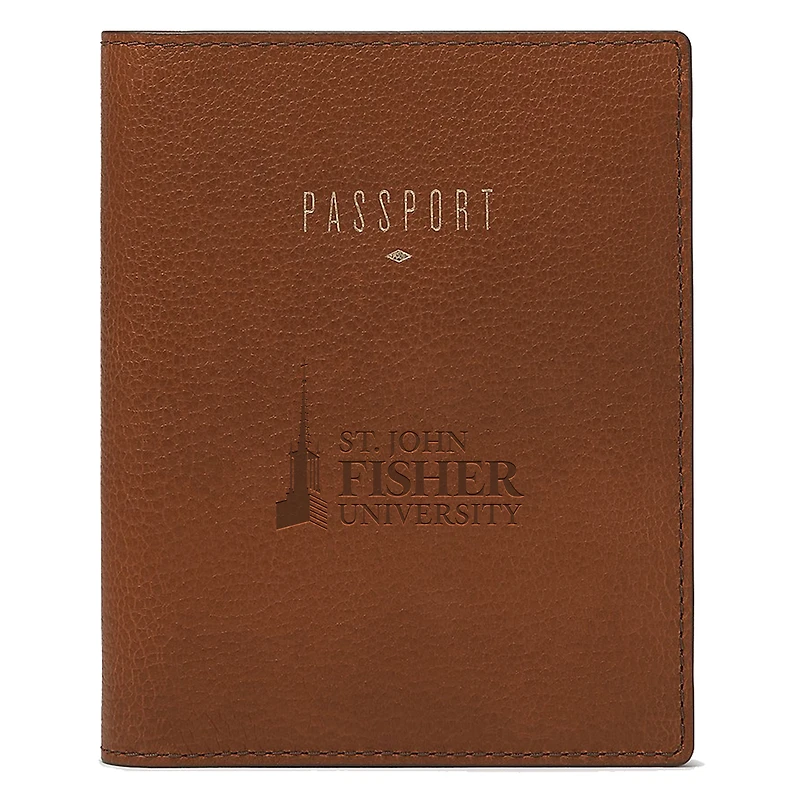 Fossil Brown St. John Fisher Cardinals Travel RFID Passport Case