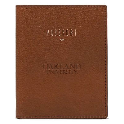 Fossil Brown Oakland Golden Grizzlies Travel RFID Passport Case