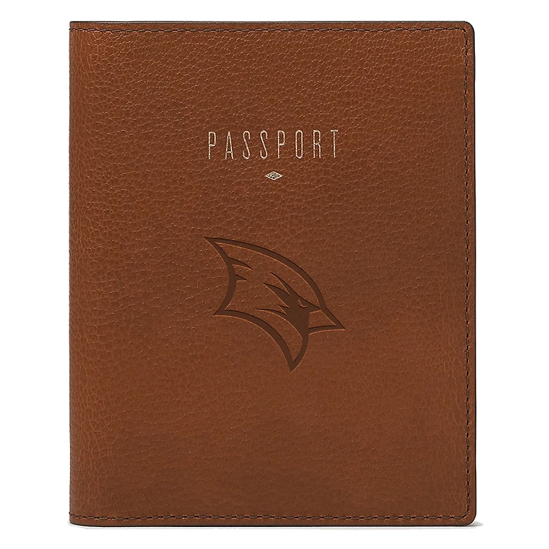 Fossil Brown Saginaw Valley State Cardinals Travel RFID Passport Case