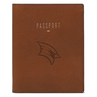 Fossil Brown Saginaw Valley State Cardinals Travel RFID Passport Case