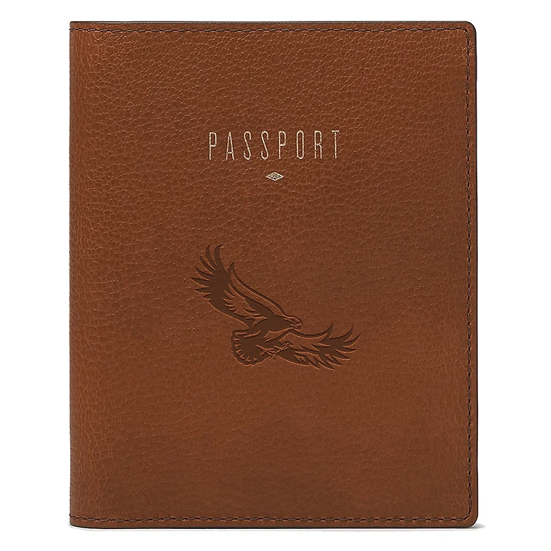 Fossil Brown Saint Joseph's Hawks Travel RFID Passport Case