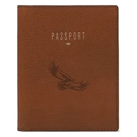 Fossil Brown Saint Joseph's Hawks Travel RFID Passport Case