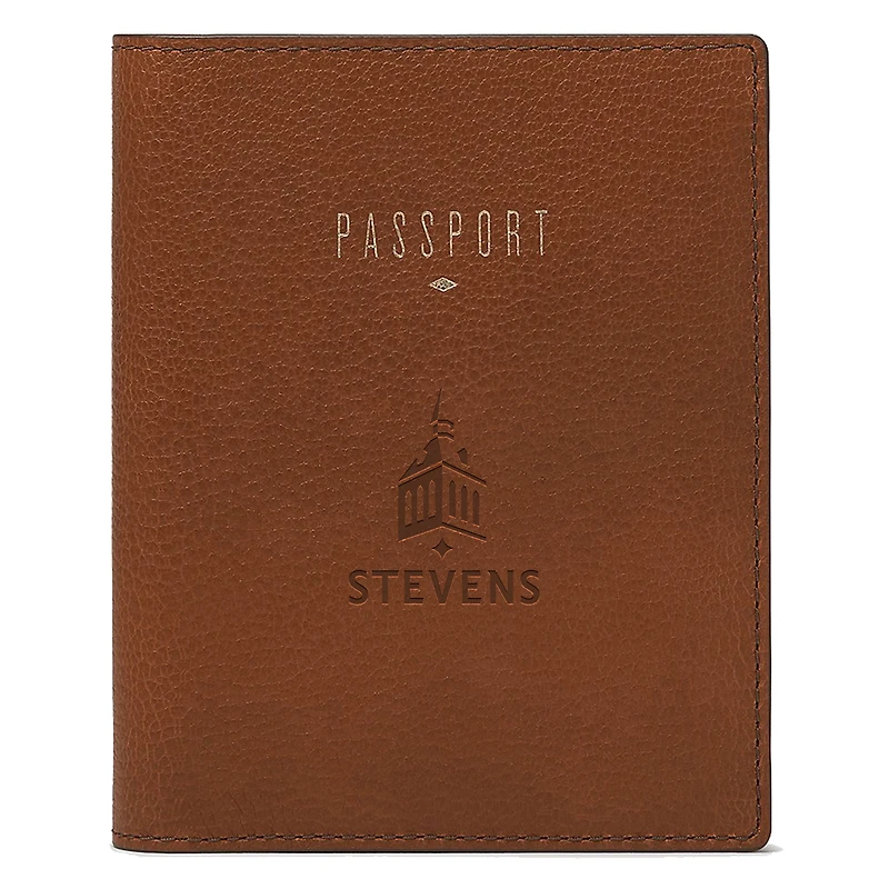 Fossil Brown Stevens Institute of Technology Ducks Travel RFID Passport Case