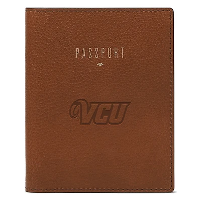 Fossil Brown VCU Rams Travel RFID Passport Case