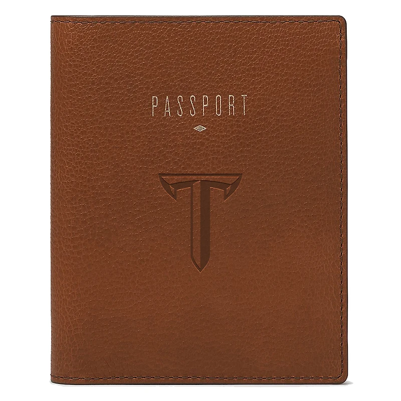 Fossil Brown Troy University Trojans Travel RFID Passport Case