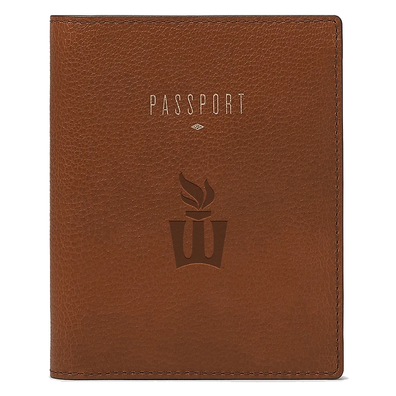 Fossil Brown Winona State Warriors Travel RFID Passport Case