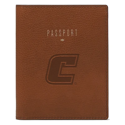 Fossil Brown Tennessee Chattanooga Mocs Travel RFID Passport Case