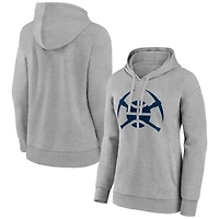 Women's Gray Denver Nuggets Alternate Logo Pullover Hoodie