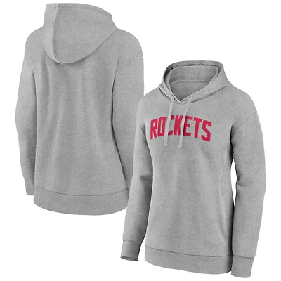 Women's Gray Houston Rockets Alternate Logo Pullover Hoodie