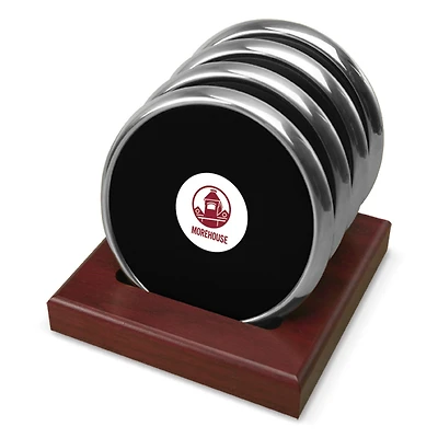 Silver Morehouse Maroon Tigers Four-Piece Coaster Set