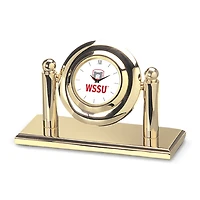 Gold Winston-Salem State Rams Arcade Desk Clock