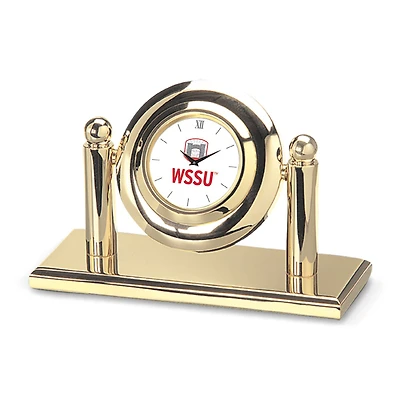 Gold Winston-Salem State Rams Arcade Desk Clock